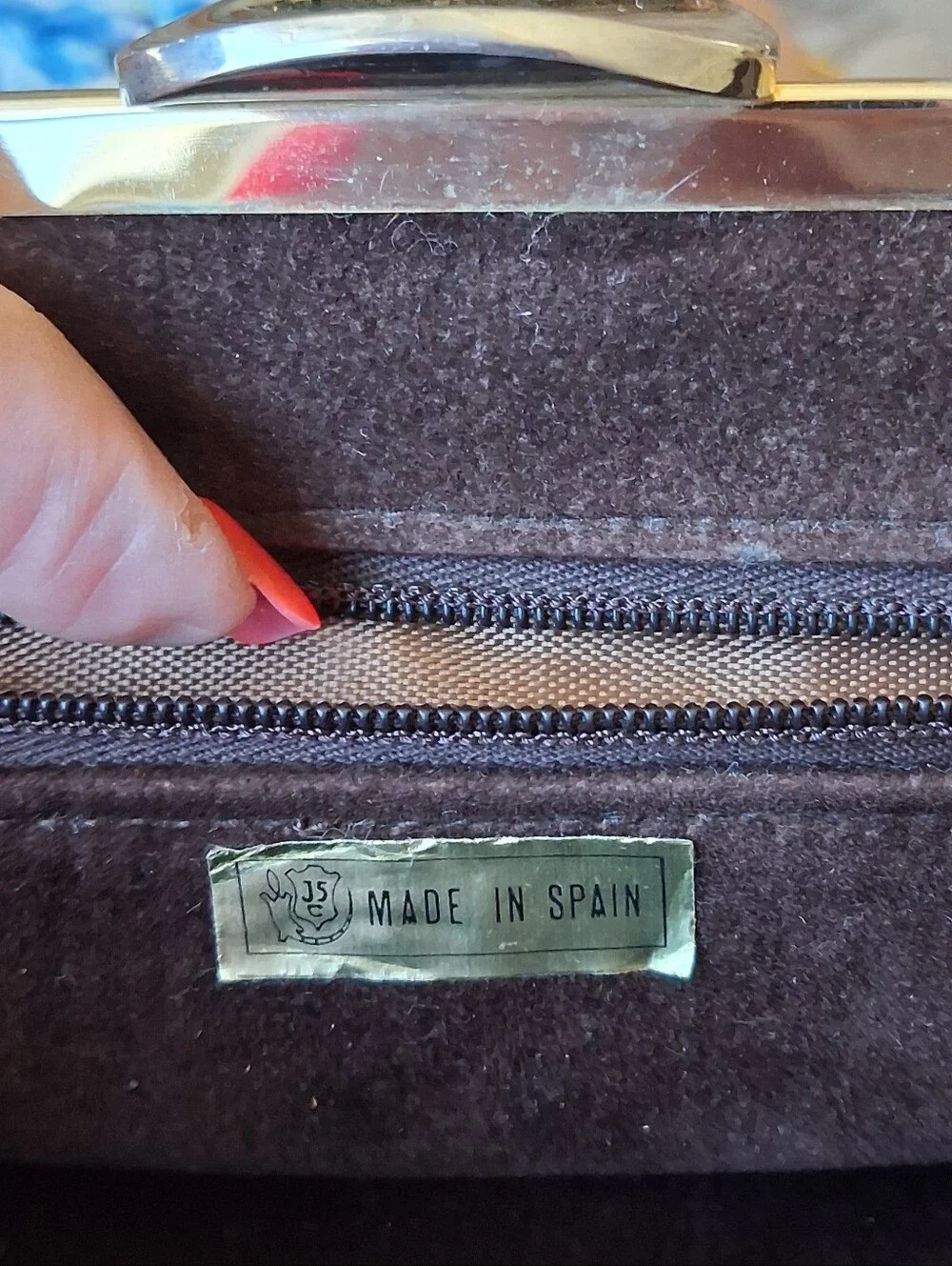 Clutch, Snake skin Brown